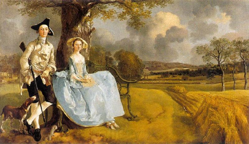 GAINSBOROUGH, Thomas Mr and Mrs Andrews dg Norge oil painting art